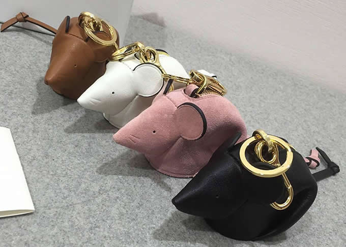  Handmade Leather Mouse Shaped Coin Purse