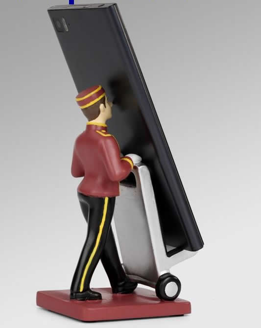 Luggage Cart  Poly Resin Phone Holder Stand