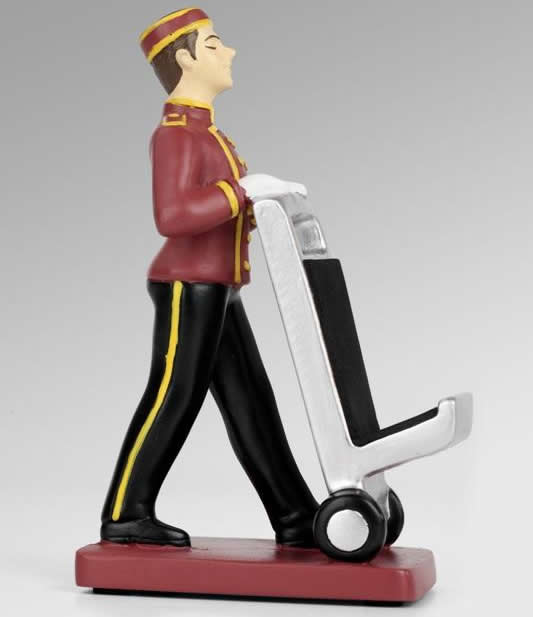 Luggage Cart  Poly Resin Phone Holder Stand