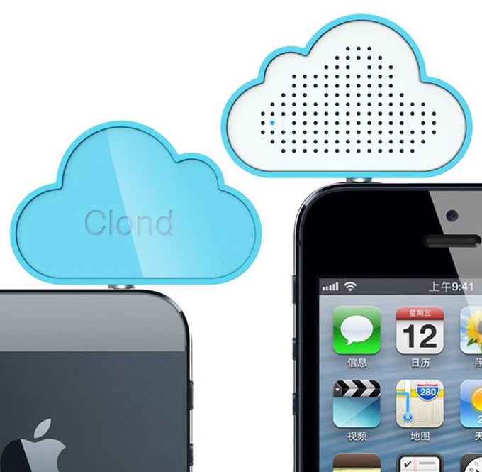 Mini Portable Cloud  Speaker Silicone Sucker Stand For Cell Phone