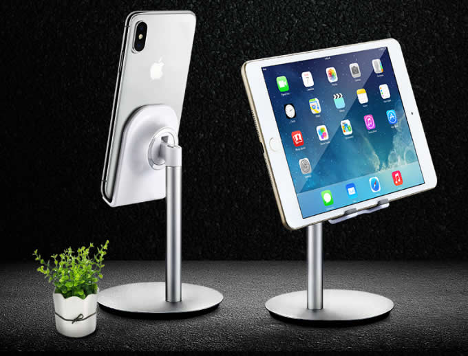 Multi-Angle Adjustable Aluminum Tablet/Smartphone Stand For Tablets & iPad iPhone Samsung Asus Tablet Smartphone and more up to 9.7 inches 