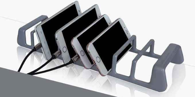  Multi Device Stand Charging Station & Organizer for Smartphones, Tablets