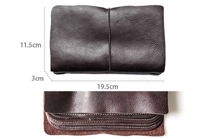 Multi Functional Genuine Leather Wallet Case with Credit Card Holder & Pen Holder & Cable  organization