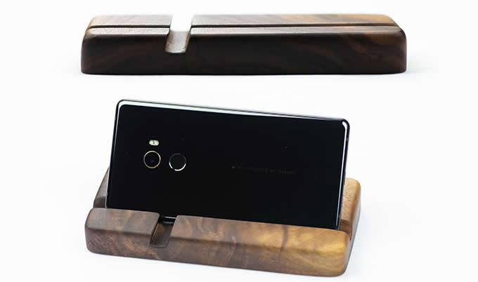  Natural Bamboo Wood SmartPhone iPad Stand Storage Holder