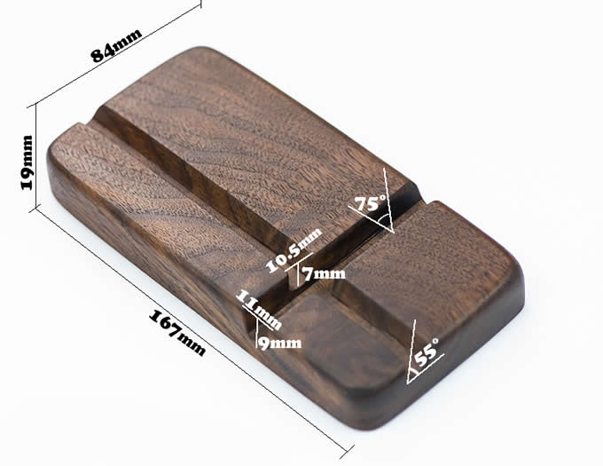  Natural Bamboo Wood SmartPhone iPad Stand Storage Holder