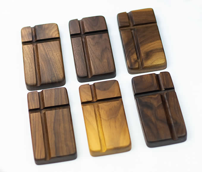  Natural Bamboo Wood SmartPhone iPad Stand Storage Holder