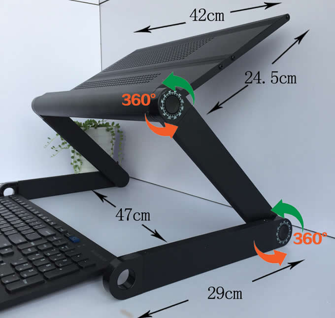 Portable Aluminum  Laptop Table Stand Adjustable Riser 