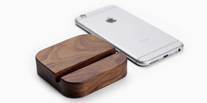 Portable Wooden Desktop Cell Phone Holder Stand Mount for iPhone  and Other Cell Phone