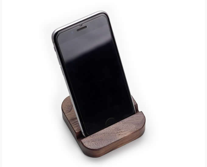 Portable Wooden Desktop Cell Phone Holder Stand Mount for iPhone  and Other Cell Phone