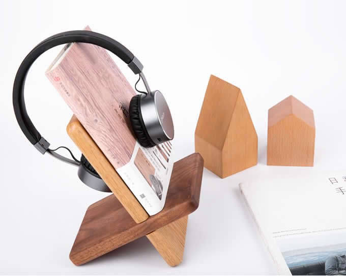  Portable Wooden Tablet Stand Mobile Phone Holder Headphone Stand