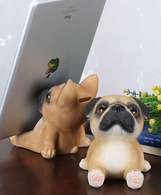  Puppy Dog Piggy Bank Cell Phone Stands Smartphone Holder for Desk 