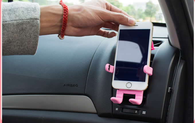  Silicone Pig Cell Phone Smartphones Air Vent Car Mount Holder