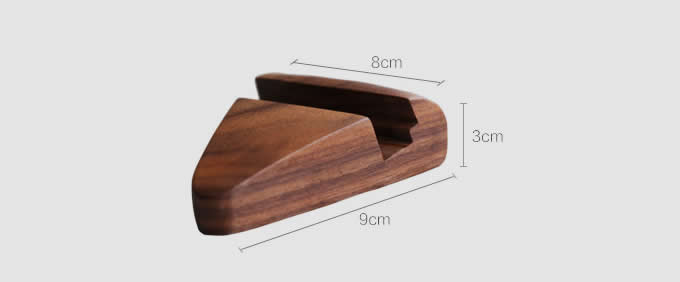 Black Walnut Wood Triangle Portable Smartphone Holder 