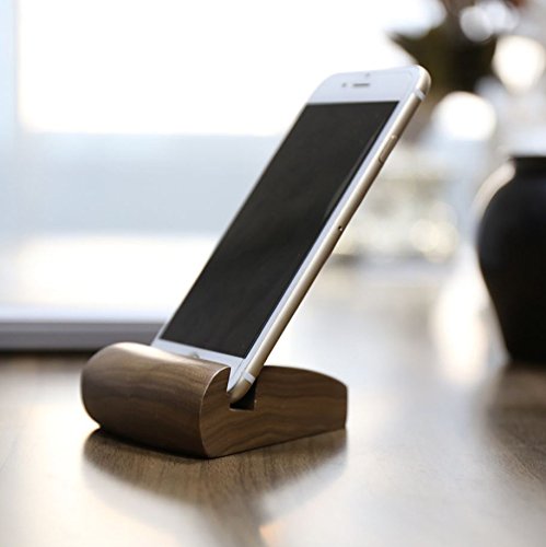 Black Walnut Wood Triangle Portable Smartphone Holder 