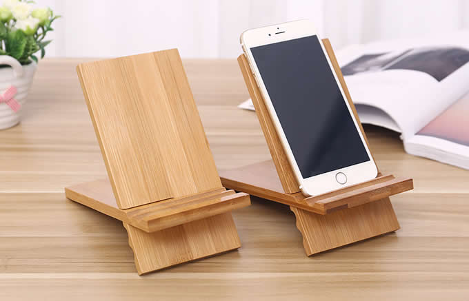 Universal Wooden Multi-angle Cell Phone Stand Holder Tablet Stand