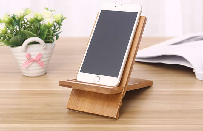 Universal Wooden Multi-angle Cell Phone Stand Holder Tablet Stand