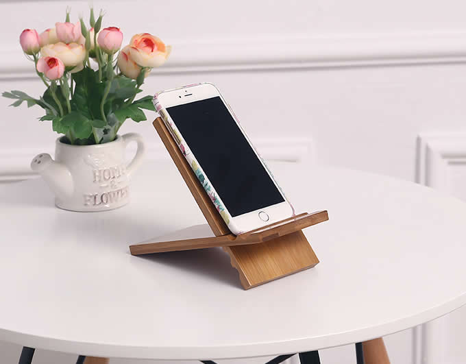 Universal Wooden Multi-angle Cell Phone Stand Holder Tablet Stand