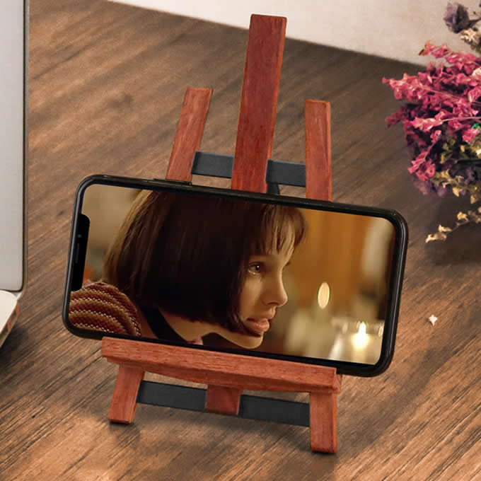  Wood Bamboo Foldable Multi-Angle Stand Holder for Smartphone iPad