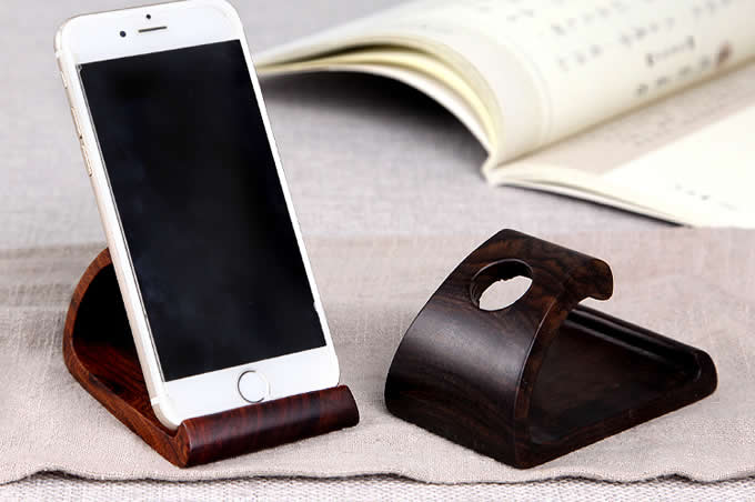  Wood Cell Phone Stand, Smartphone Wood Dock