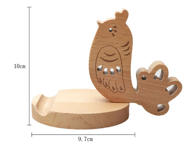 Wooden Bird Shaped Mobile Phone iPad Holder Stand