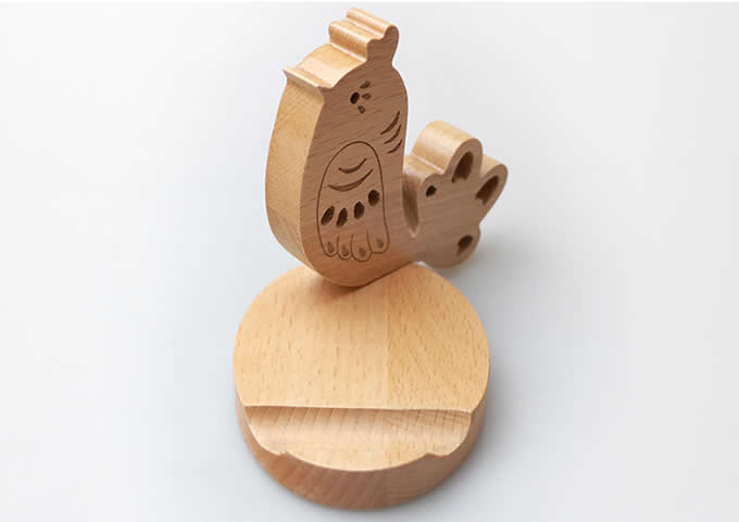 Wooden Bird Shaped Mobile Phone iPad Holder Stand