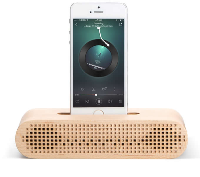 Wooden Cell Phone Charging Dock Sound Amplifier Stand Dock for iPhone 7 7 Plus 6 6s Plus