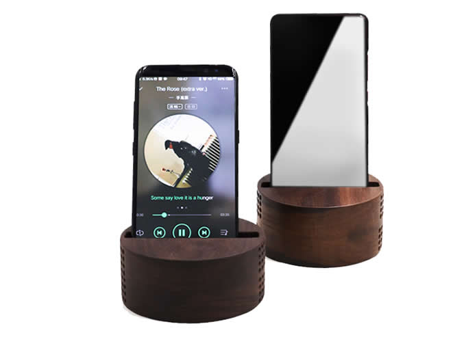 Wooden Cell Phone Stand Wood Speaker Sound Amplifier Desk stand for iphone android phone