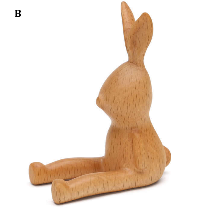  Wooden Cute Rabbit Cell Phone Stand Holder 