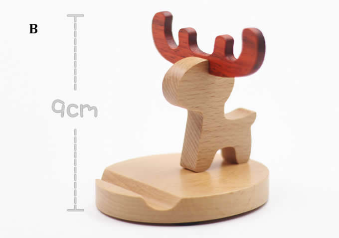  Wooden Deer Cell Phone iPad Stand Holder