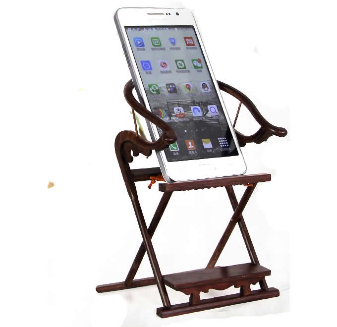  Wooden Folding Chair Cell Phone Stand Holder 