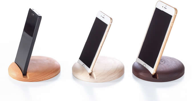 Customize Logo/Name Wooden Holder Stand Mount for iPhone iPad and Other Cell Phone