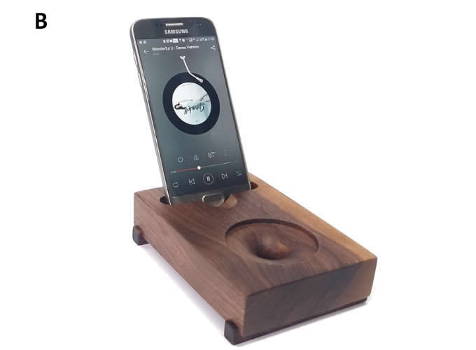  Wooden & Bamboo Speaker Sound Amplifier Stand Dock for SmartPhone 