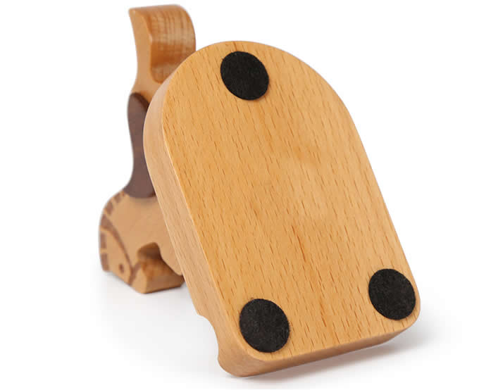  Wooden   Horse  Smart phone Stand Holder Stand with Coins slot 
