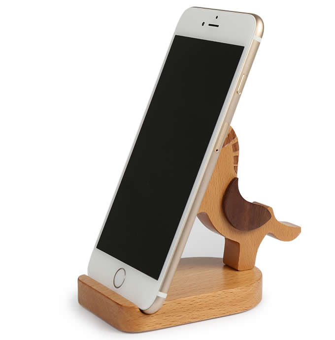  Wooden   Horse  Smart phone Stand Holder Stand with Coins slot 