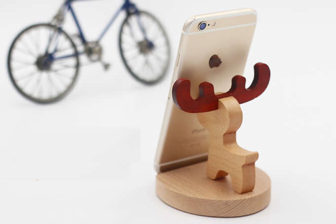  Wooden Muntjacs Cell Phone iPad Stand Holder