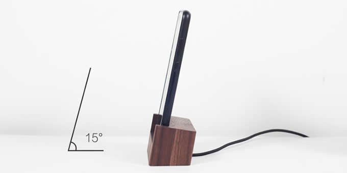 Wooden USB Type C Lightning Charging Dock Charger Station  