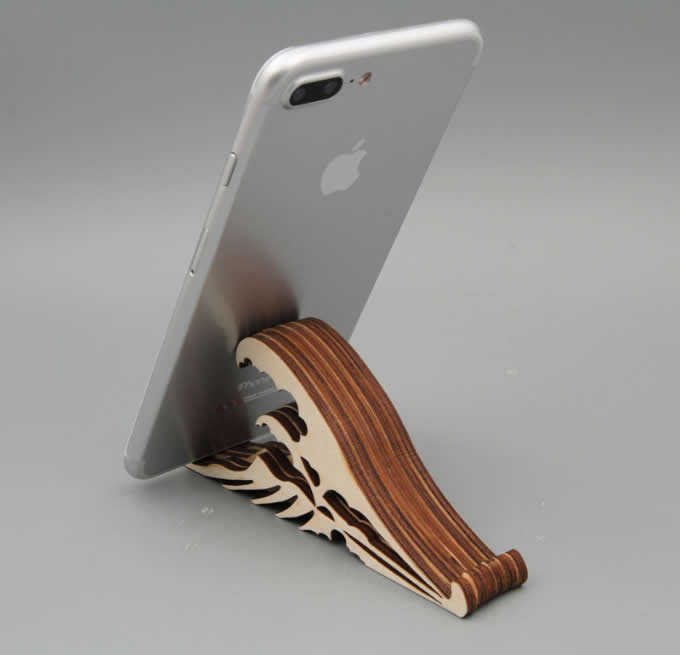 Wooden Universal Smart Phone Stand Mount Desk Holder 