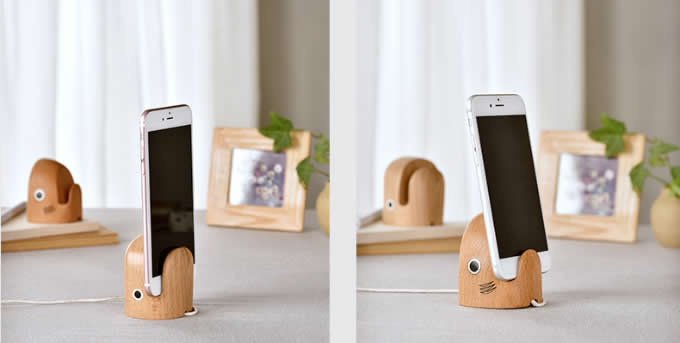 Wooden Whale/shark Head Cell Phone Stand Charging Dock Holder