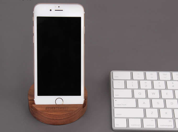 Wooden iPhone Cell Phone Desk Stand Holder With Pen Stand