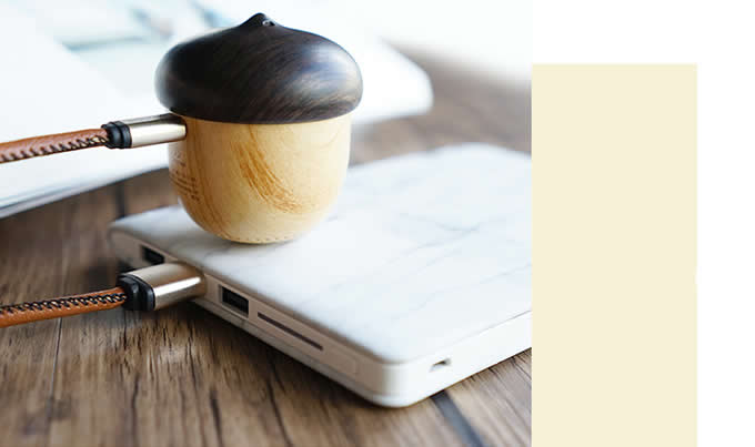 Acorn-Shaped Mini Nut Wooden Bluetooth Speaker