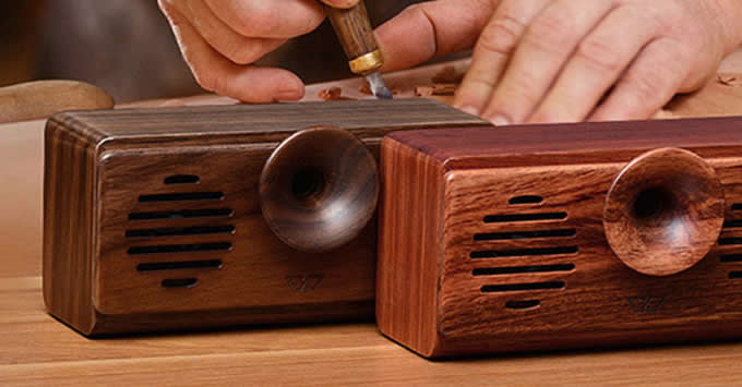 Eco friendly Hand made Portable Wood Bluetooth Speaker  