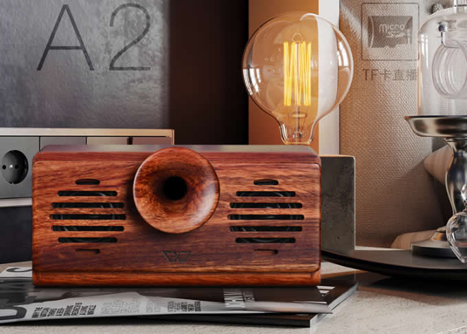 Eco friendly Hand made Portable Wood Bluetooth Speaker  