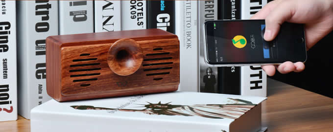 Eco friendly Hand made Portable Wood Bluetooth Speaker  