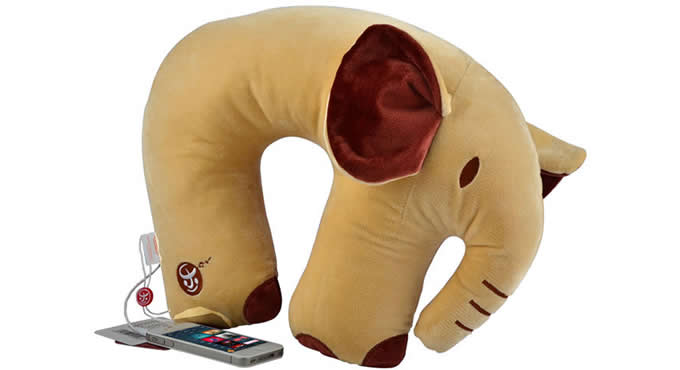  Elephant U Shape Travel Music Pillow