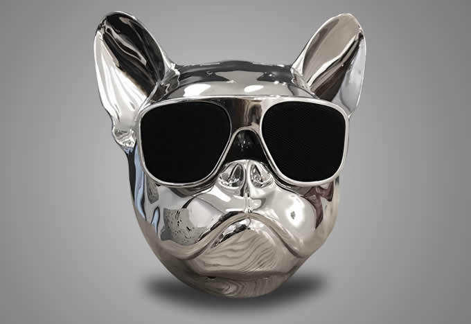  Portable Bulldog Head Dog Bluetooth Speaker