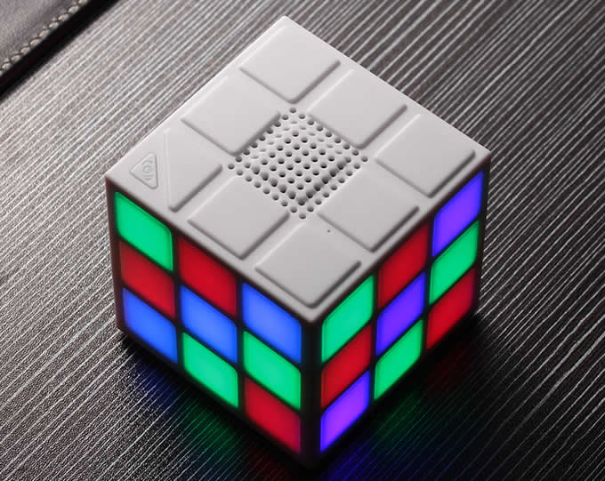 Portable Magic Cube Bluetooth Speakers Colorful LED Light  