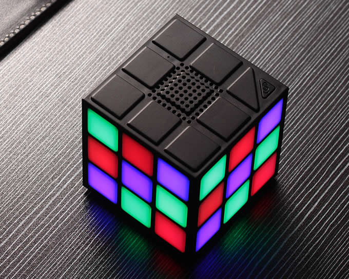 Portable Magic Cube Bluetooth Speakers Colorful LED Light  
