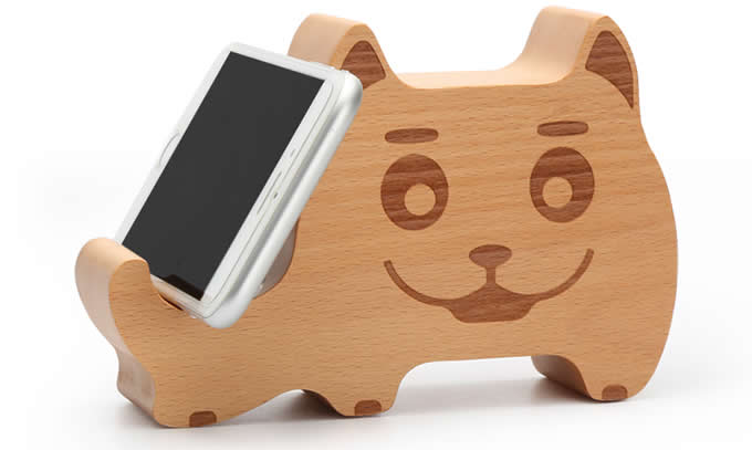   Wooden Animal Bluetooth Speaker Mobile Phone iPad Holder Stand 