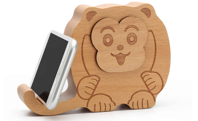   Wooden Animal Bluetooth Speaker Mobile Phone iPad Holder Stand 