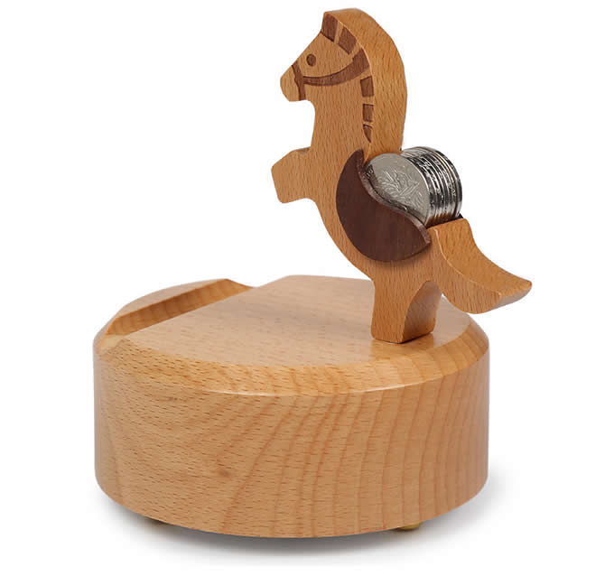 Wooden Horse  Shaped Bluetooth Speaker Mobile Phone iPad Holder Stand 